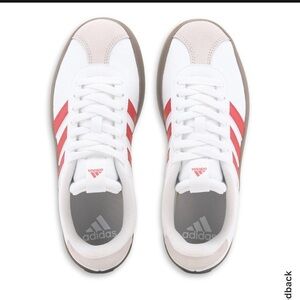 adidas Women's Athletic Shoes - White, w/red stripes. New never worn